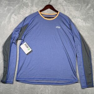 Stio Basis Power Wool Crew Shirt Mens 2XL Larkspur Blue‎ Long Sleeve Outdoor